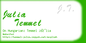 julia temmel business card